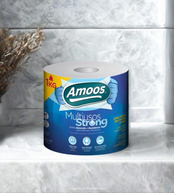 Amoos Toalla Mayordomo Strong Triple Hoja 280 H Paq 6 Und J637013