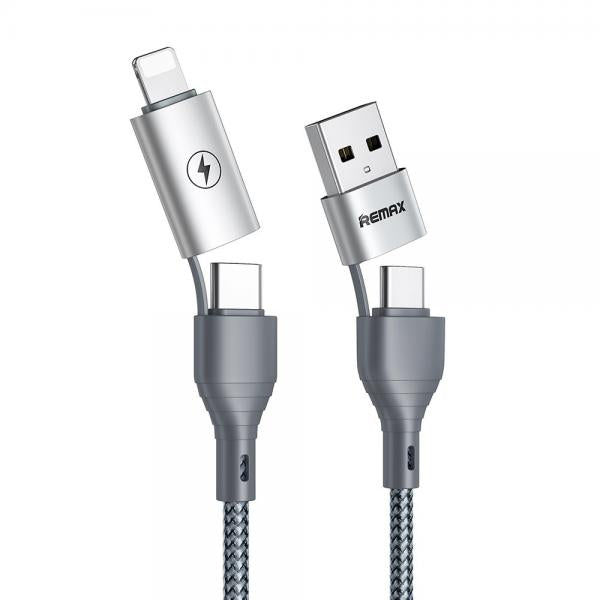 Cable USB Multiplataforma 4EN1 Serie Share RC-011 Remax - Plateado