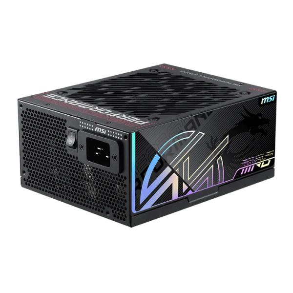 Fuente de Poder Msi Mpg AI1600TS PCIE5 1600W 80 Plus Titanium Modular Atx 306-7ZPUA12-CE0 - Negro