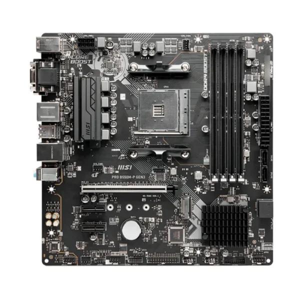 Tarjeta Madre Msi PRO B550M-P GEN3 AM4 MICRO-ATX DDR4 911-7C95-206 - Negro