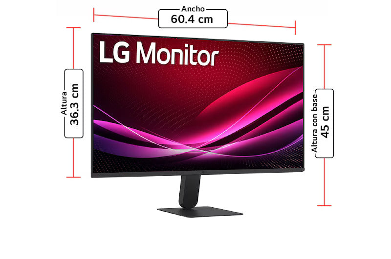 LG Monitor IPS Full HD de 27" con 120Hz y diseño sin bordes - 27U411B