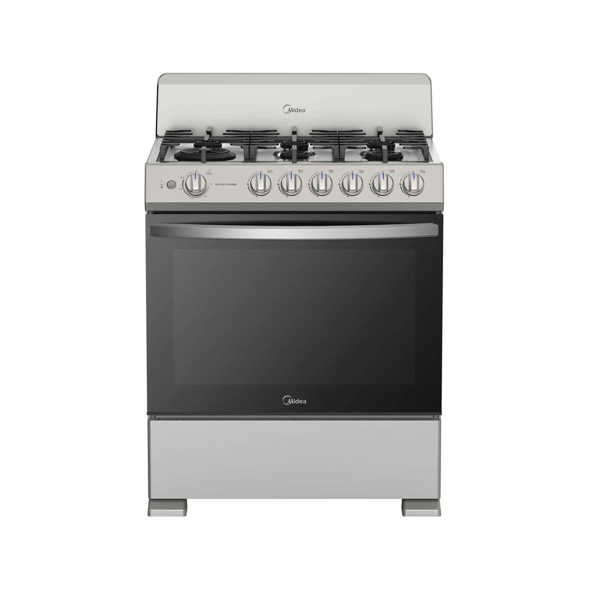 Midea cocina de gas 30 pulgadas 6 quemadores plateado MGS30FS1BIABGF-CA Imagen secundaria del producto