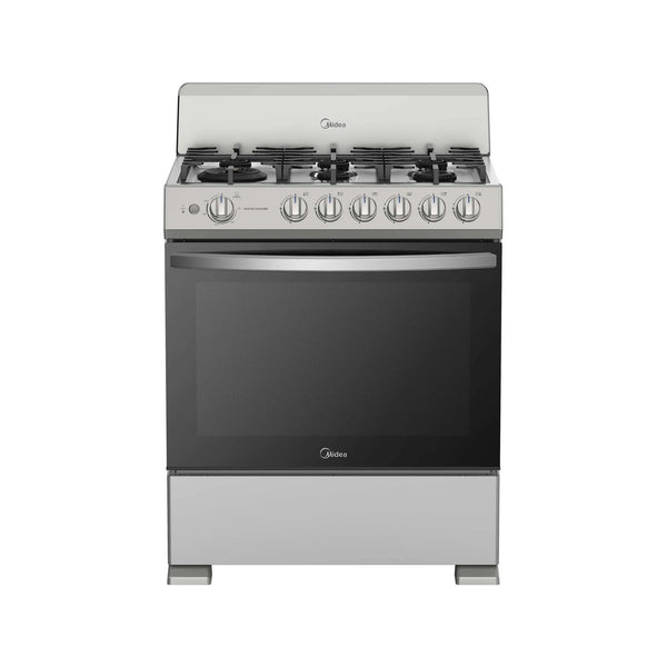 Midea Cocina De gas de 30" 6 quemadores Plateado MGS30FS1BIABGF-CA