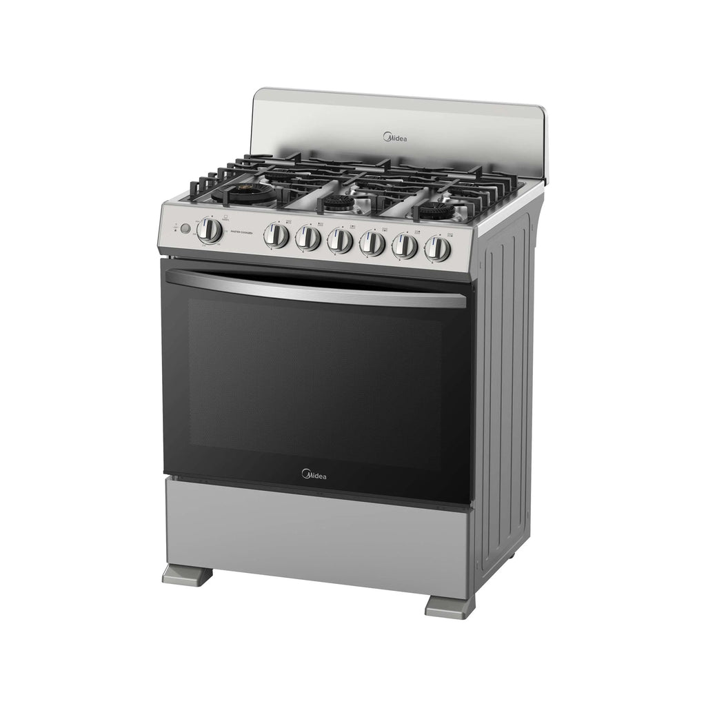 Midea Cocina De gas de 30" 6 quemadores Plateado MGS30FS1BIABGF-CA