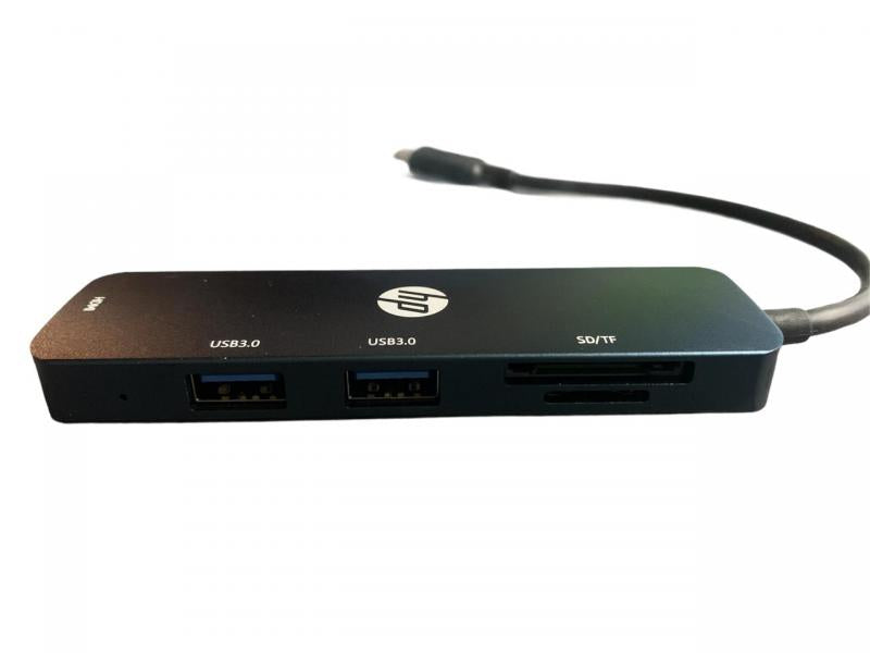 Hub USB Tipo C a HDMI Hembra USB *2 Sd Tf DHC-CT203 HP - Azul