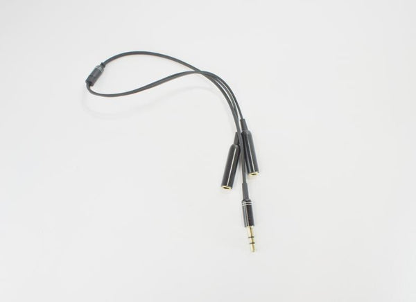 Cable 3.5mm Macho a 2 3.5mm Hembra ET-AUX201 Earldom - Negro