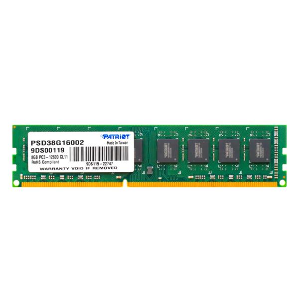 Patriot memoria RAM 8GB DDR3 1600 MHz PSD38G16002 sl Imagen principal del producto