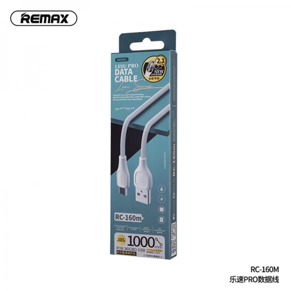 Cable USB Micro B RC-160M Serie Lesu PRO Remax - Negro