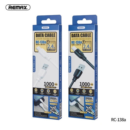 Cable USB Tipo C RC-138A Serie Suji PRO Remax - Blanco
