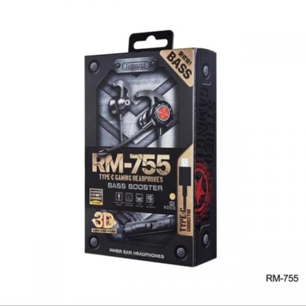 Audifonos Manos Libres RM-755 Tipo C Remax - Negro