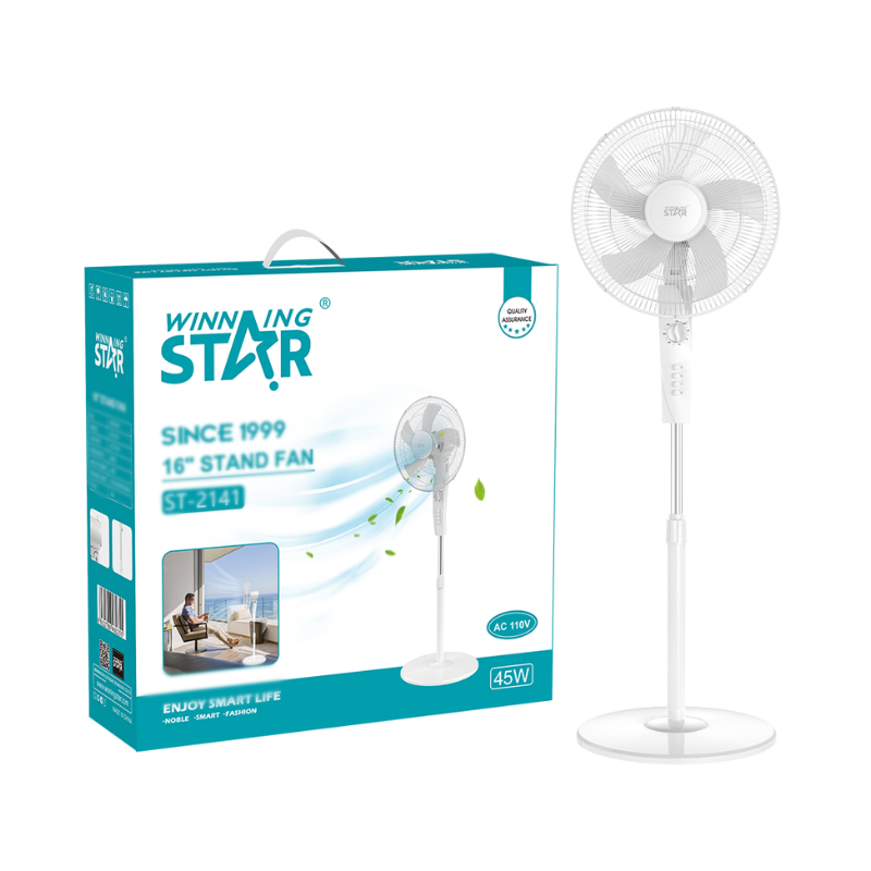 Ventilador de Pie 16 Pulg Winning Star ST-2141 DFS-767-WST-110V-17063 - Blanco