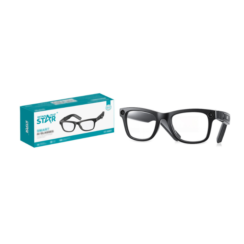 Gafas Inteligentes Winning Star ST-AG01 Cámara 4K con Inteligencia Artificial y Bluetooth Ángulo de Visión de 170 Grados/2 Gb/ip65 - Negro