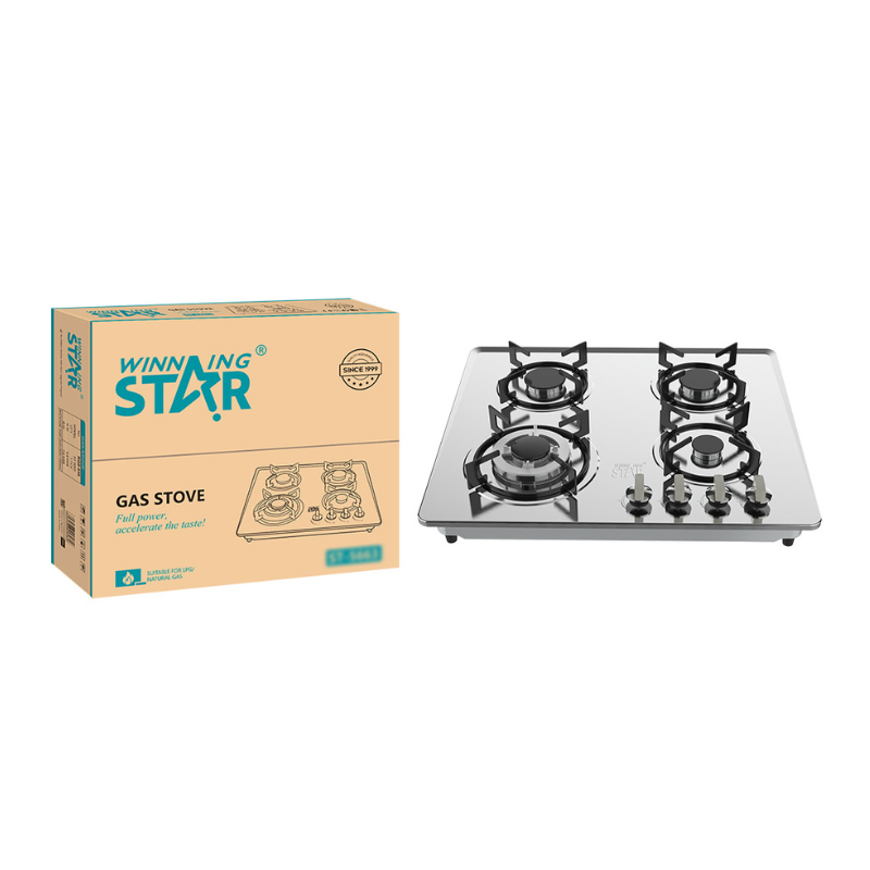 Cocina de Gas de 4 Quemadores Winning Star ST-5663 RQZ-538-WST-16419 - Plateado