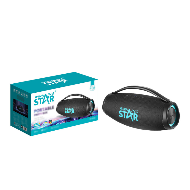 Parlante RGB Winning Star ST-8102 80 W Bluetooth Resistente al Agua YX-6686-WST-18515 - Negro