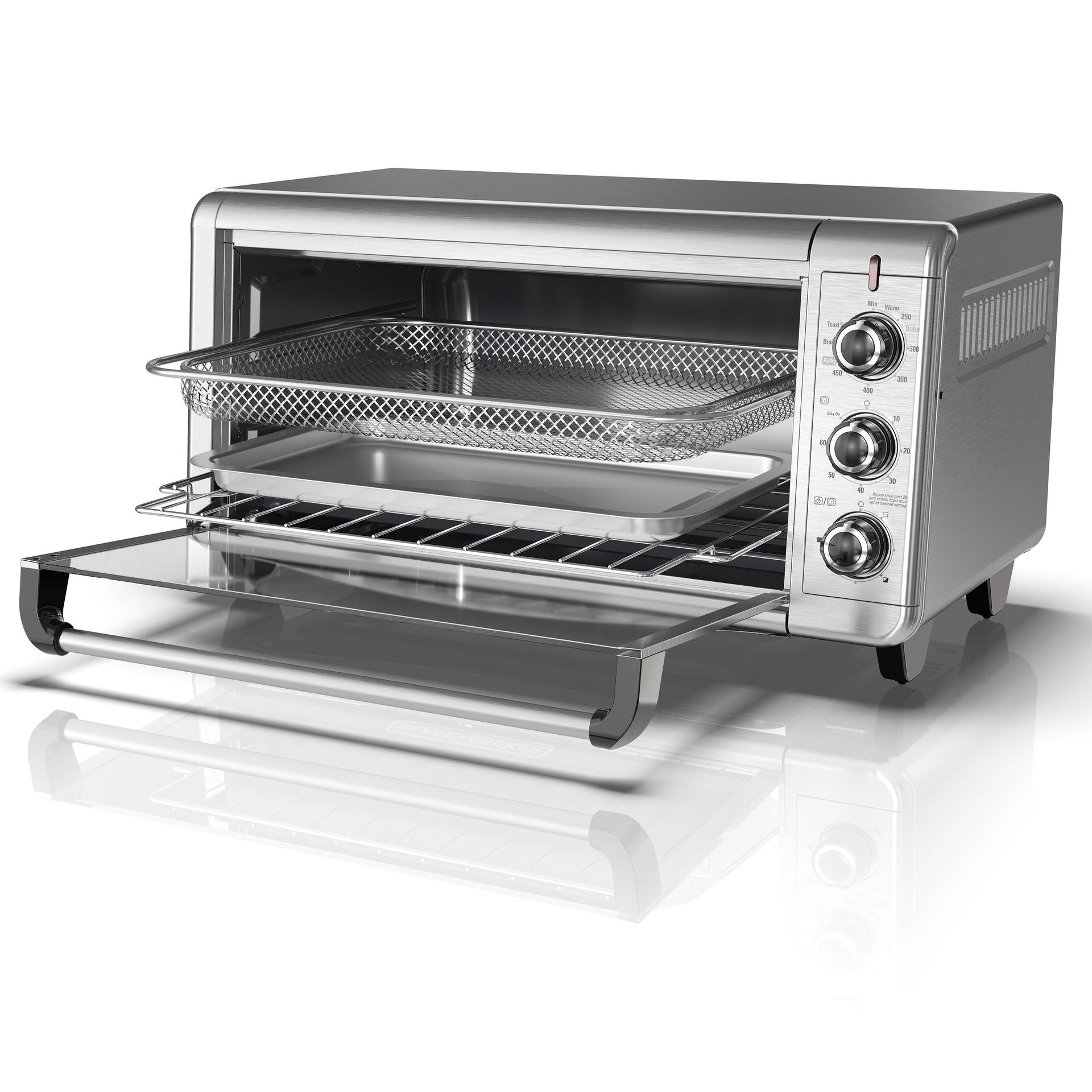 Black + Decker horno tostador con freidora de aire 9 rebanadas  TO4315SS-LA