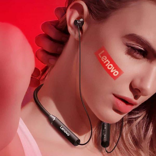 Audifono Manos Libres Bluetooth HE06 Lenovo - Rojo