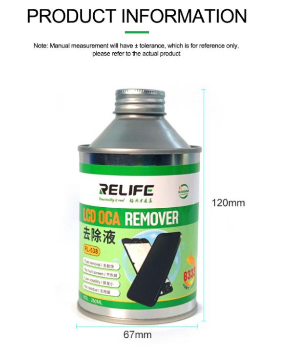 Removedor Limpiador de Oca RL-538 Relife
