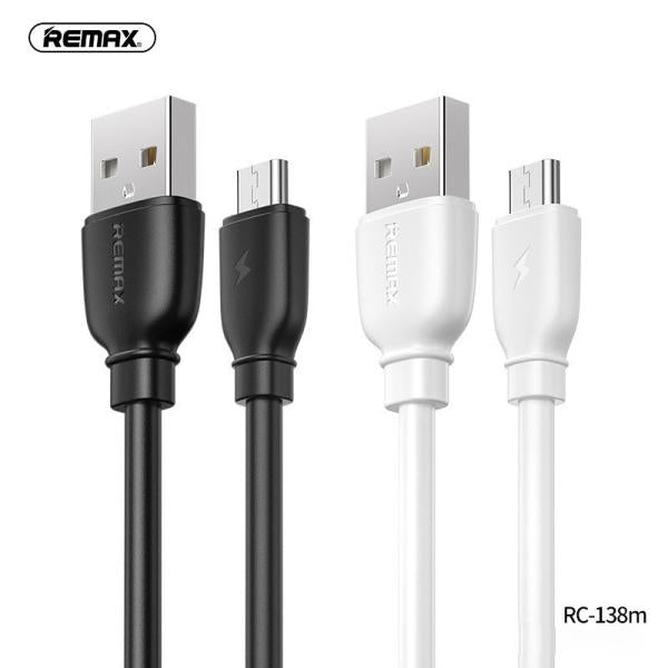 Cable USB Micro B RC-138M Serie Suji PRO Remax - Blanco