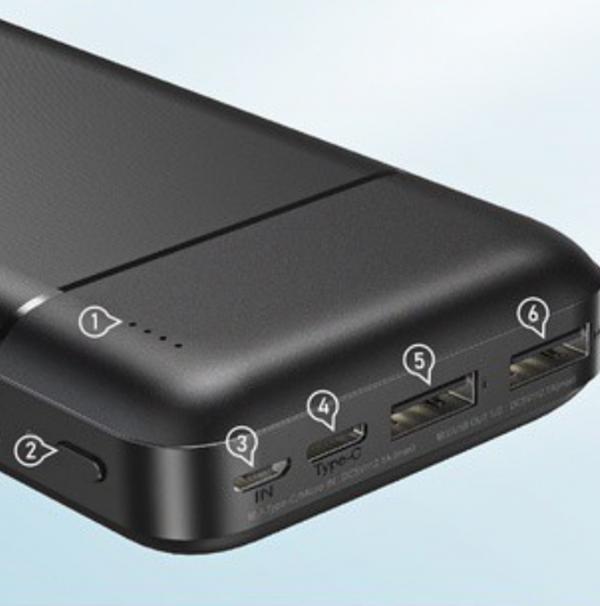 Bateria de Emergencia RPP-166 20.000mah Serie Lango Remax - Negro