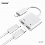 Cable 2 USB Ligthing Hembra a 1 Ligthing Macho RL-LA07I Remax - Blanco