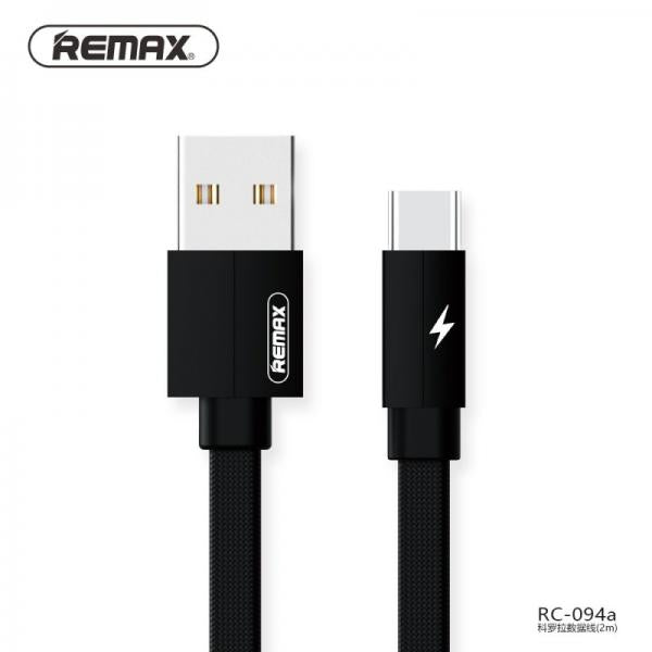 Cable USB Tipo C RC-094A Serie Kerolla 2M Remax - Negro