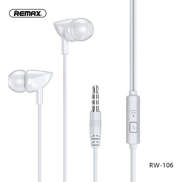 Audifonos Manos Libres RW-106 Remax - Blanco