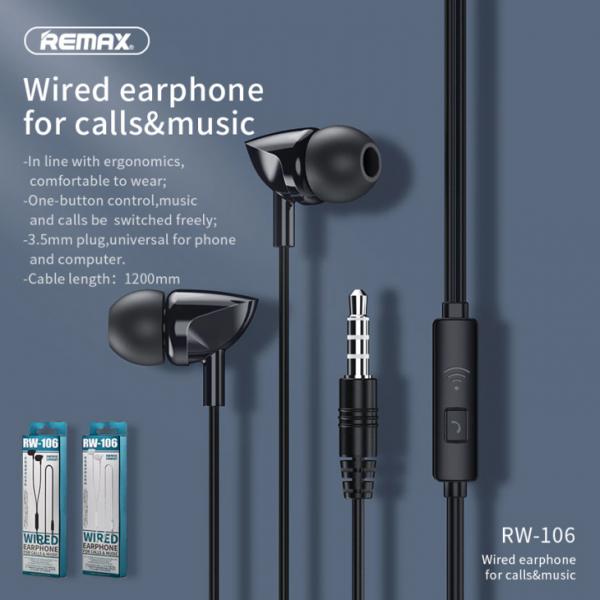 Audifonos Manos Libres RW-106 Remax - Blanco