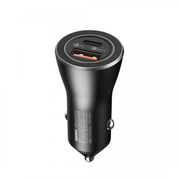 Cargador Cubo Carro RCC107 Serie Salo Remax - Negro