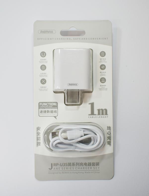 CARGADOR CASA SERIE JANE RP-U35 REMAX LIGHTNING BLANCO