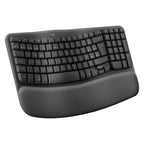 Teclado Logitech Wave Keys Business Ergo Inalámbrico Bluetooth Español 920-012325 - Negro