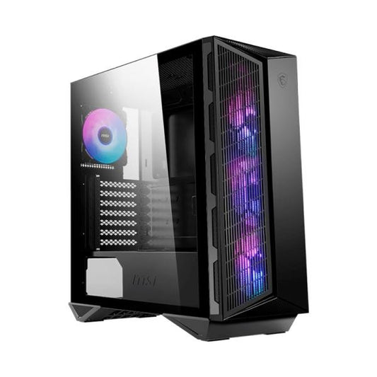 CASE RGB MSI MPG GUNGNIR 111R MID TOWER VENTILADORES 2 DE 120MM CON VIDRIO LATERAL Y MALLA FRONTAL CON BOTÓN RGB 306-7G10X21-W57 NEGRO