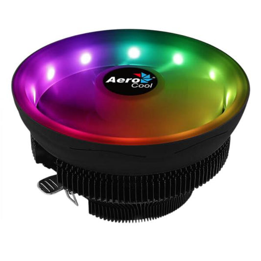 ABANICO AEROCOOL CORE PLUS ARGB PWM 4P PARA CPU ILUMINACION LED RGB NEGRO ACTC-CL30010.75