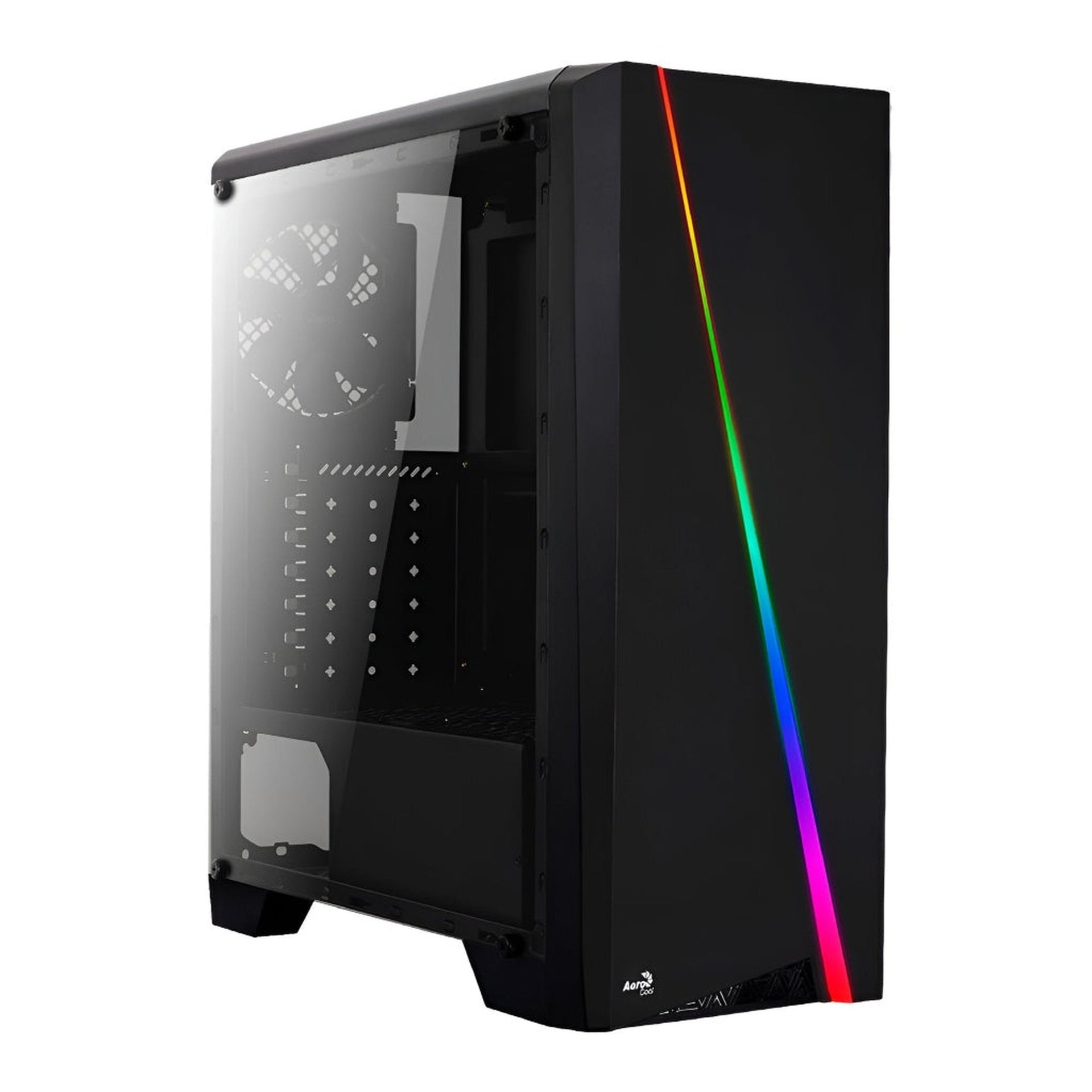 Case Gaming RGB Aerocool Cylon Mini Mini Tower Ventilador 1 de 80MM con Vidrio Lateral Accm-pv12013.11 - Negro Imagen principal del producto