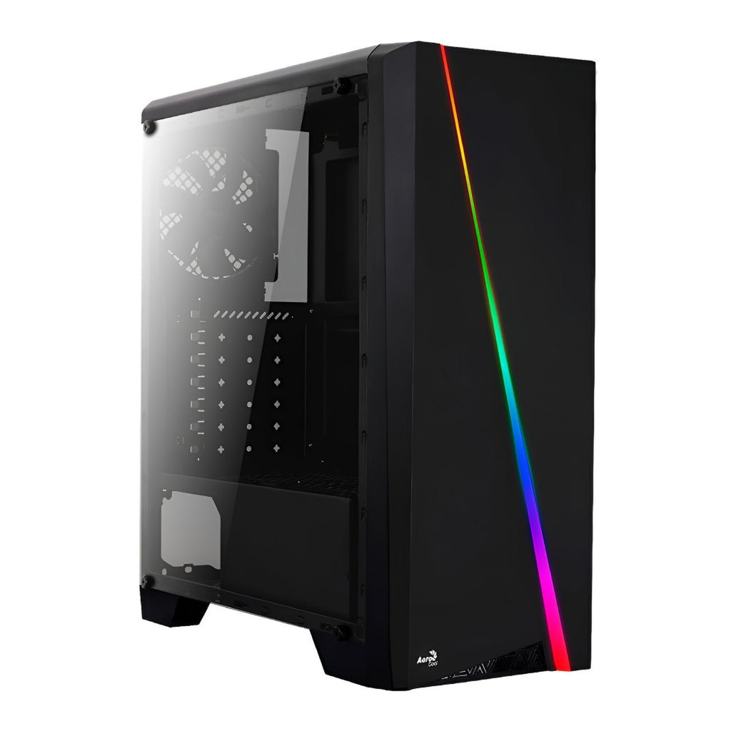 Case Gaming RGB Aerocool Cylon Mini Mini Tower Ventilador 1 de 80MM con Vidrio Lateral Accm-pv12013.11 - Negro