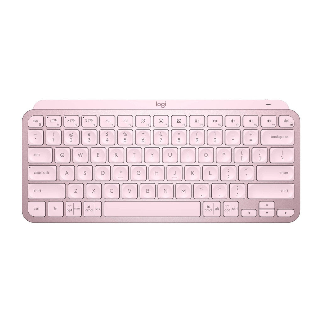 Teclado Logitech Mx Keys Mini Membrana Inalámbrico Bluetooth Inglés 920-010474 - Rosado