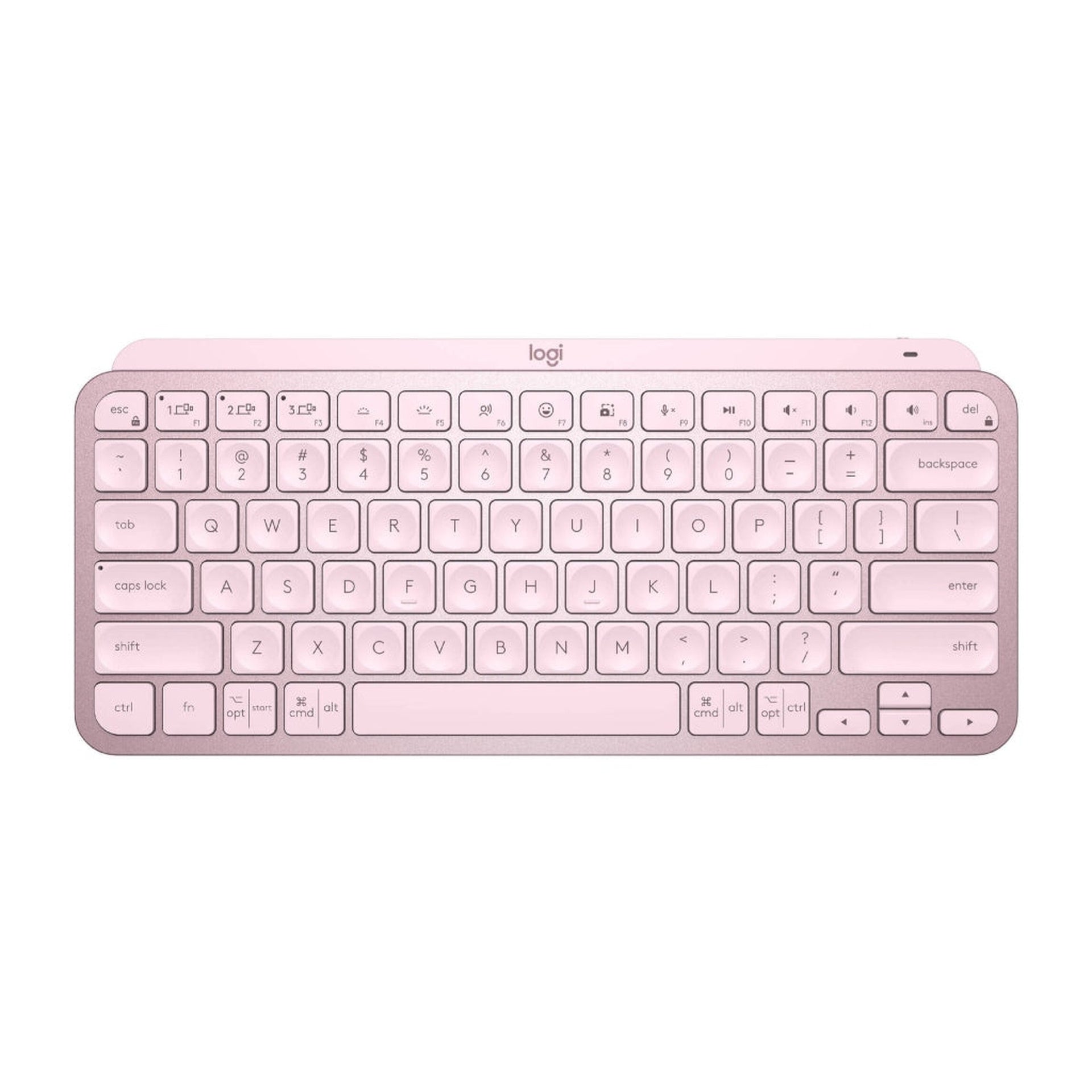 Teclado Logitech Mx Keys Mini Membrana Inalámbrico Bluetooth Inglés 920-010474 - Rosado