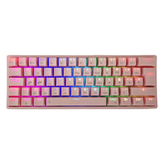 TECLADO GAMER EAGLE WARRIOR MECANICO USB Y INALAMBRICO BLUETOOTH GAMING(USB 2.4G BLUETOOH) 62 RGB LED BACKLIT PINK SPANISH KAY182U0001C