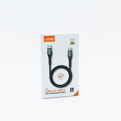 CABLE USB TIPO C A TIPO C  LC101 LDNIO NEGRO