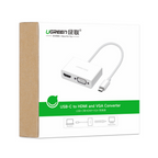 Cable Tipo C a HDMI VGA NM123 30843 Ugreen - Blanco