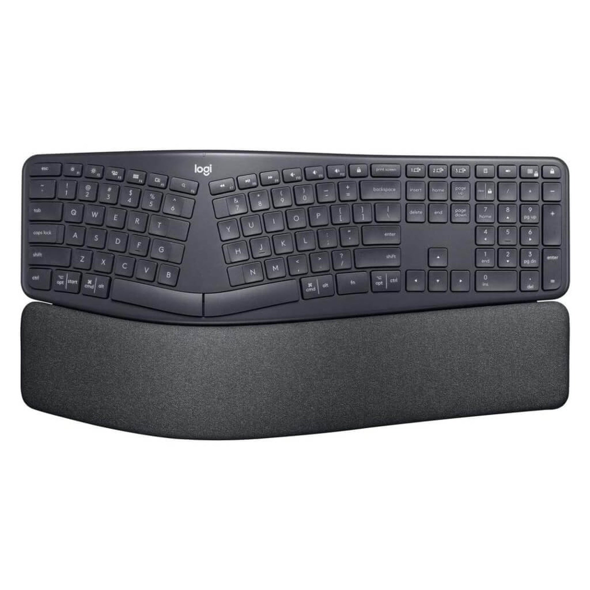 Teclado Logitech Ergo K860 for Business Membrana Inalámbrico Bluetooth Inglés 920-009166 - Negro Imagen principal del producto