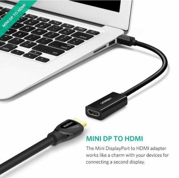Convertidor Mini Display Port Macho a HDMI Hembra MD112 10461 Ugreen - Negro