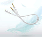Cable 3.5mm 2 Machos a 1 3.5mm Hembra AV140 20897 Ugreen - Blanco