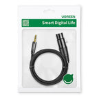 Cable 3.5mm a Xlr Hembra 3.5mm AV182 20763 Ugreen - 1M Negro