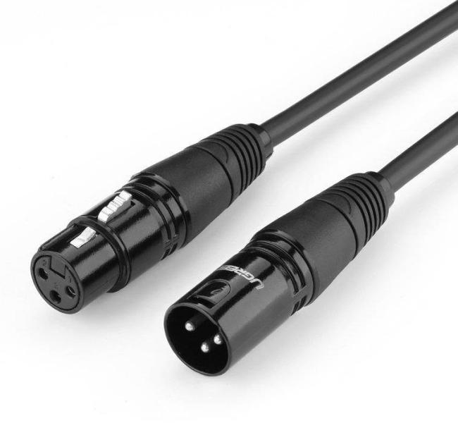 Cable Xlr Macho a Hembra 3 Pines AV130 20713 Ugreen - 8M Negro