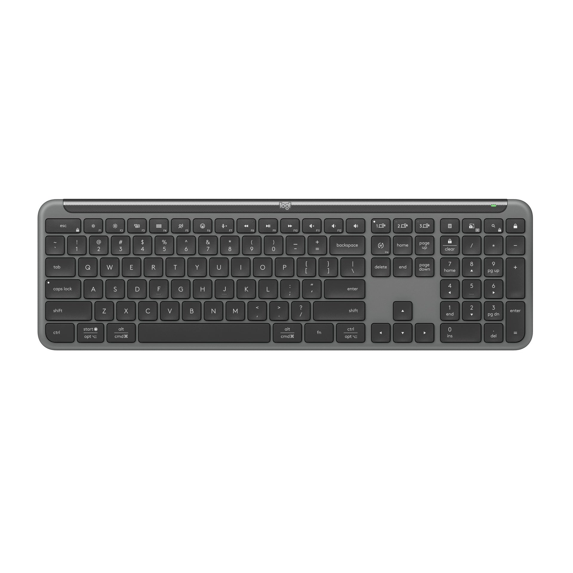 Teclado Logitech Signature Slim K950 Membrana Inalámbrico Bluetooth Español 920-012432 - Negro