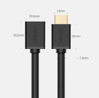 Cable Extencion HDMI Tipo B Macho a HDMI Hembra HD107 10145 Ugreen - 3M Negro