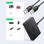Hub USB Tipo a 2.0 con Switch CM409 10935 Ugreen - Negro