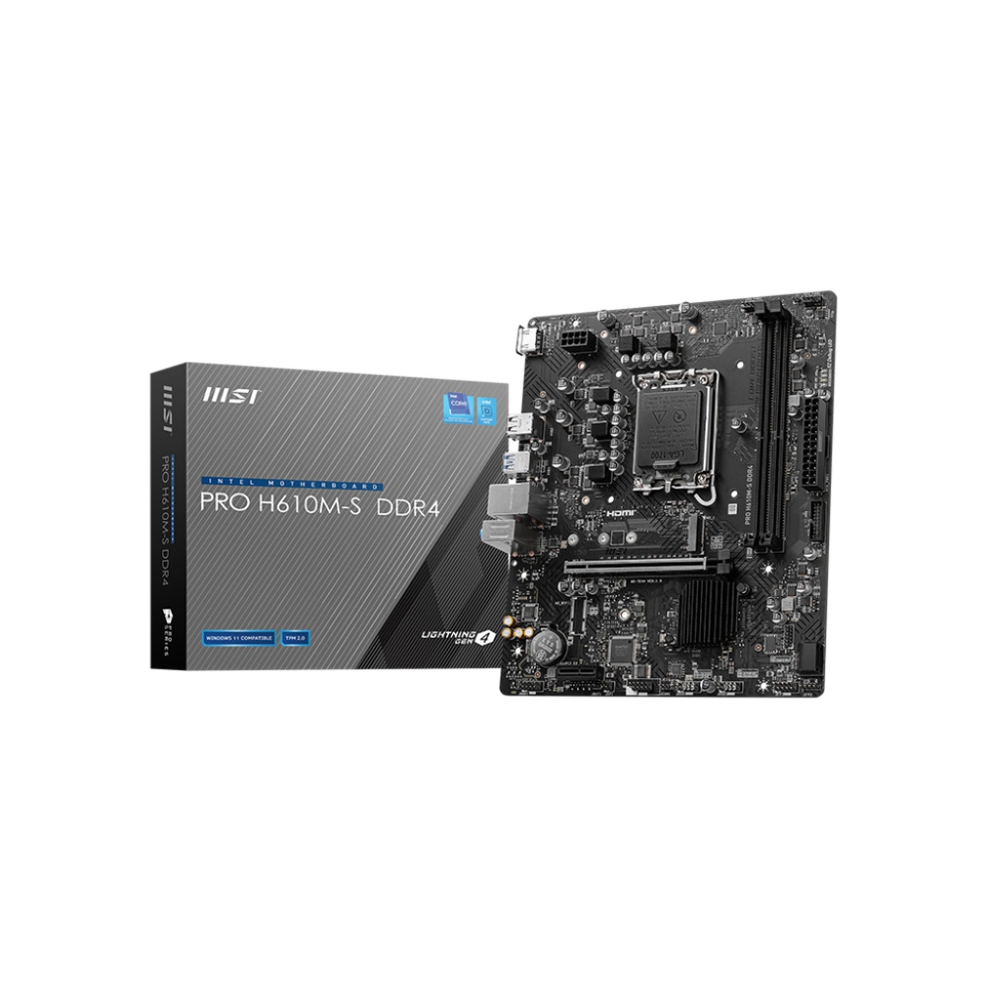 Tarjeta Madre Msi PRO H610M-S DDR4 Lga 1700 911-7E44-003 - Negro Imagen principal del producto