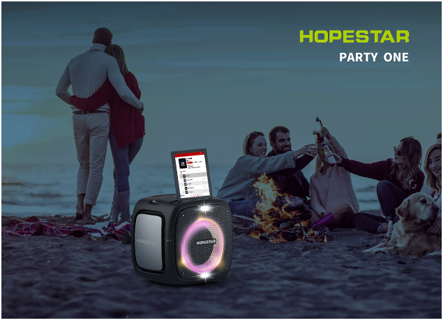 Parlante Bluetooth Partyone Hopestar - Negra