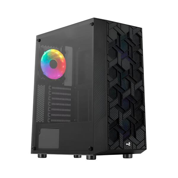 Case Gaming RGB Aerocool HIVE-G-BK-V3 Mid Tower 1 Ventilador de 120MM con Vidrio Lateral Accm-pv27013.11 - Negro Imagen principal del producto
